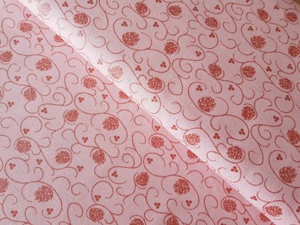 Pudrově růžová - šišky