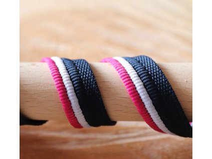 Paspule - bílá/cyklám/modrá