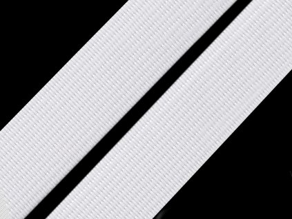 Guma plochá 2,5 cm - bílá