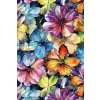 Úplet - akvarelové květy - extra šíře