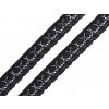 Elastická krajka černá - 17 mm
