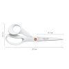 68ae93d93ddead1051334ebc1f7cc562 1020412 functional form universal scissors 21 cm white dimensions