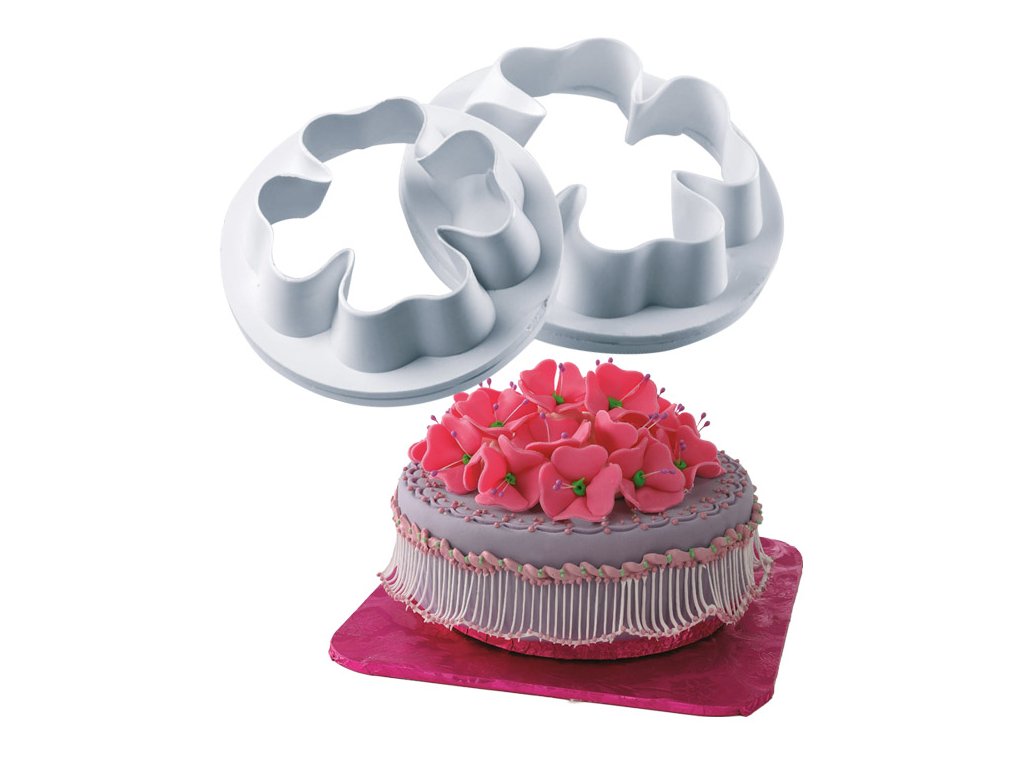 12863 vykrajovatka plast ctyrlistek 2 ks sada