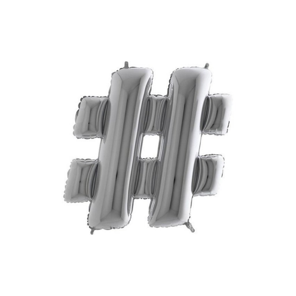 153266 1 nafukovaci balonek symbol hestage stribrne 102 cm grabo