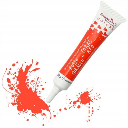 Barwnik spozywczy w zelu tubka Saracino Koralowy Czerwony 20g