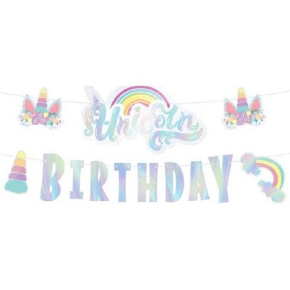 342308 girlanda papirova unicorn 250cm party pal