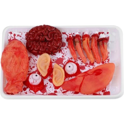 324064 halloweenska dekorace tacek casti tela 33 x 21cm