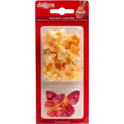 300636 jedle dekorace motyli a kvety dekora