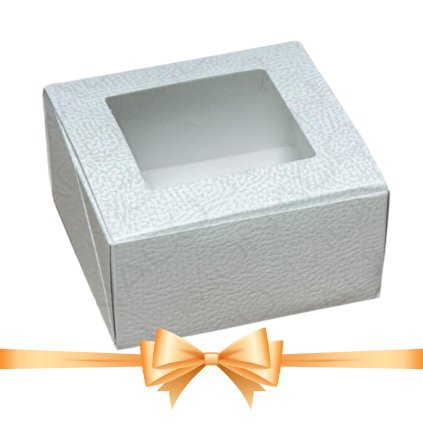 Krabice na cukroví s průhledem 120x120,v.60mm