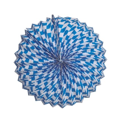 0033310 kulaty lampion oktoberfest modro bily 25 cm 600