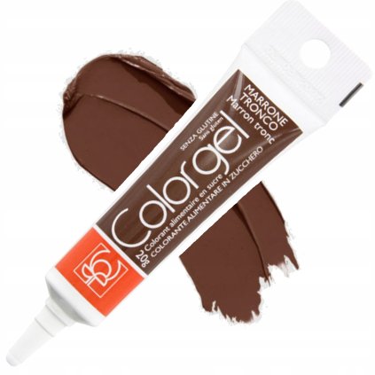 WYDAJNY BARWNIK SPOZYWCZY W ZELU MODECOR BRAZOWY DO TORTU CIAST 20 g TUBKA