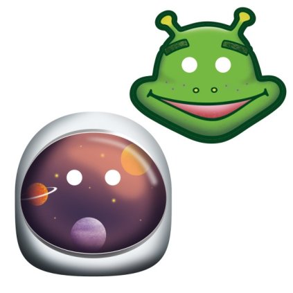 0020888 maska papirova vesmirna party 8ks 600