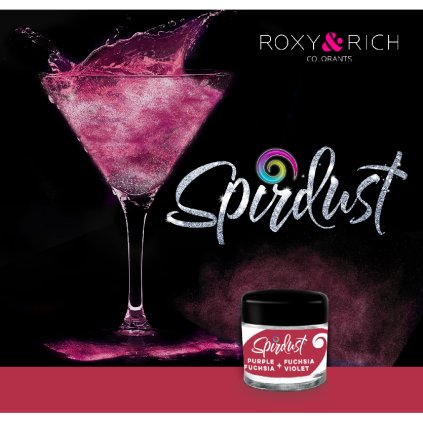 384029 metalicka barva do napoju spirdust fialova fuchsie 1 5g roxy and rich