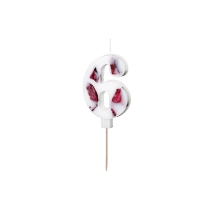 315335 narozeninova svicka cislo 6 s okvetnimi listky