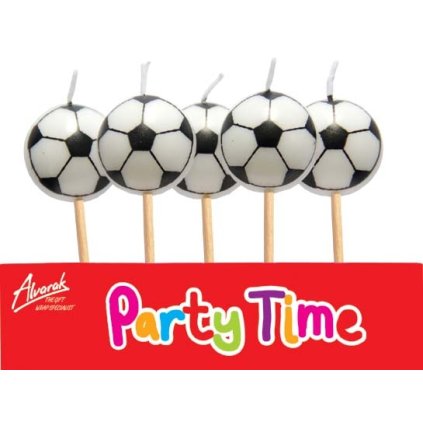 108287 narozeninove svicky fotbalovy mic 5ks alvarak