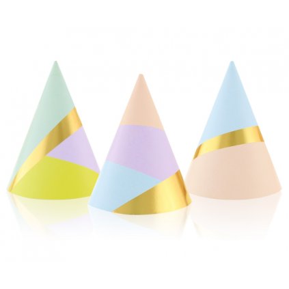 0016298 papirove cepicky pastel gold 6 ks 600