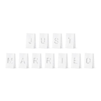 0026405 papirove dekoracni pytlicky just married 600