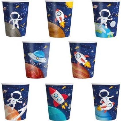 342452 papirove kelimky vesmir 220ml 8ks party pal