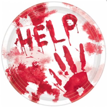 0003746 papirove talire halloween help 23 cm 8 ks eko 600