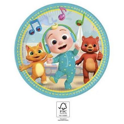 296873 papirove talirky cocomelon 23cm 8ks procos