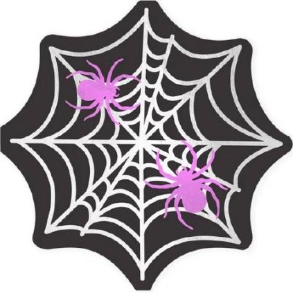 342434 papirove ubrousky halloween pavucina 10ks 33x33cm party pal