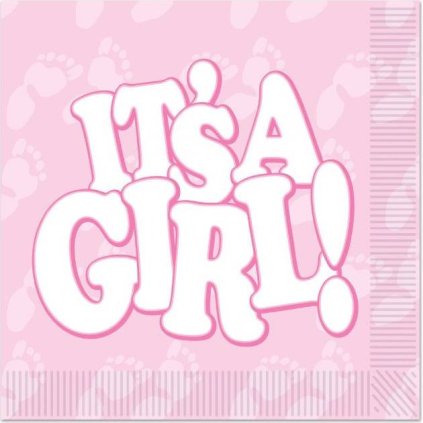 371585 papirove ubrousky je to holka 33x33cm 16ks cakesicq