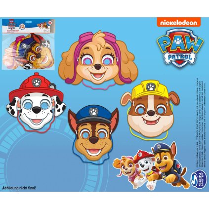 296351 party papirove masky 4ks tib