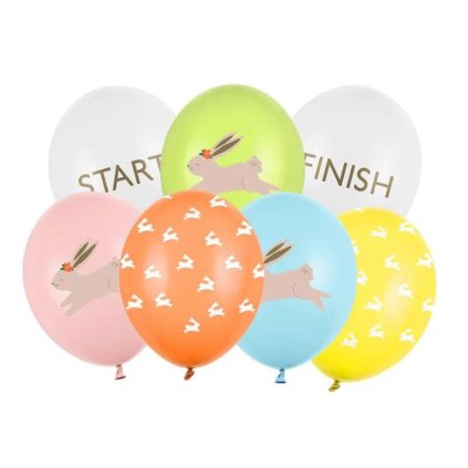 314183 partydeco balonky barevne velikonocni hon na vajicka 7 ks