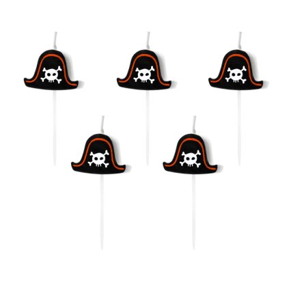 291743 2 sada svicek piratsky klobouk 2cm 5ks partydeco