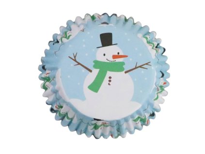 115553 pme kosicky na muffiny s alobalovym vnitrkem snehulaci 30 ks