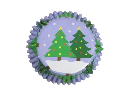 115724 3 pme kosicky na muffiny s alobalovym vnitrkem vanocni stromecky 30 ks