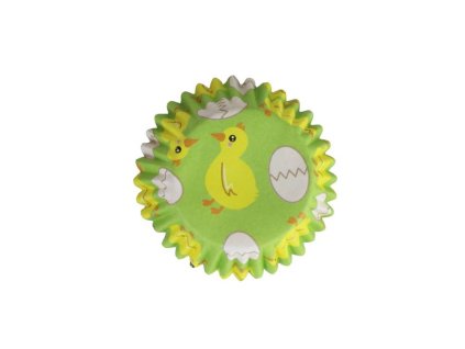 279194 3 pme kosicky na muffiny s alobalovym vnitrkem zelene s kuratky a vajicky 30 ks