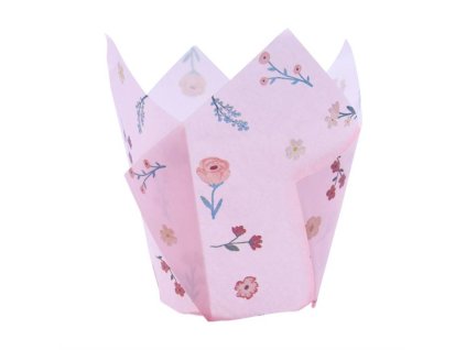 283765 3 pme kosicky na muffiny tulip ruzove s kvetinami 24 ks