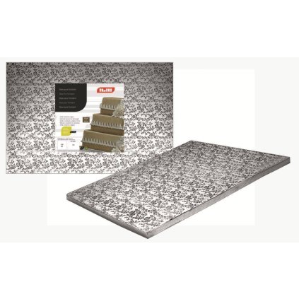 45029 1 podlozka pod dort ctvercova stribrna 45x45cm ibili