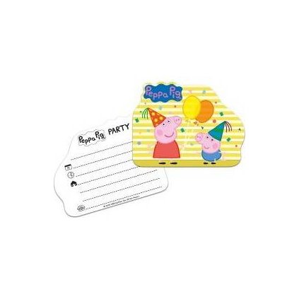 371618 pozvanka na narozeniny prasatko pepa 6ks tib