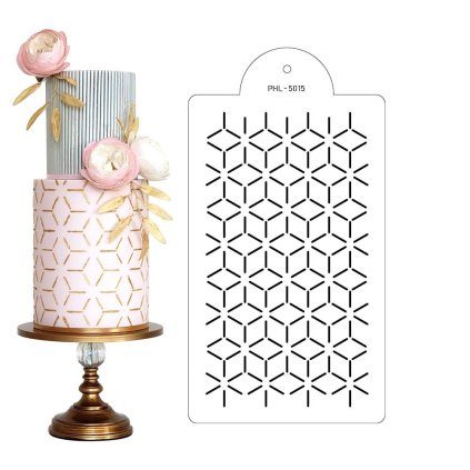 273150 stencil sablona cube 40x21cm cakesicq