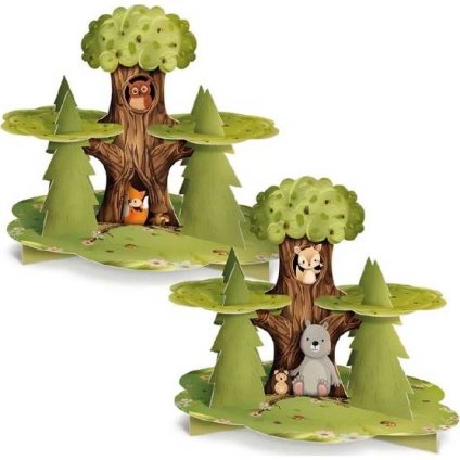 342362 stojan na muffiny lesni zviratka 40x32cm party pal