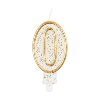 86693 svicka narozeninova cislice 0 zlata 7 5 cm