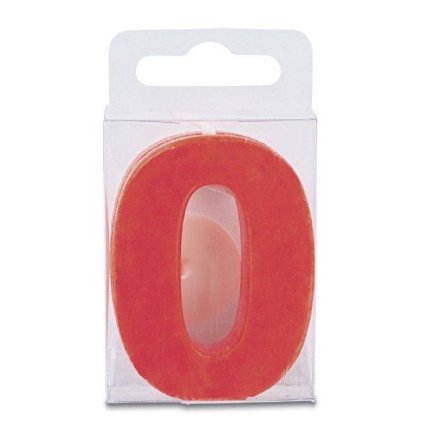 294686 svicka ve tvaru cislice 0 mini cervena stadter