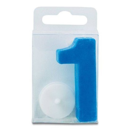 296897 svicka ve tvaru cislice 1 mini modra stadter