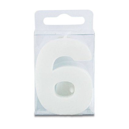 297026 svicka ve tvaru cislice 6 mini bila stadter