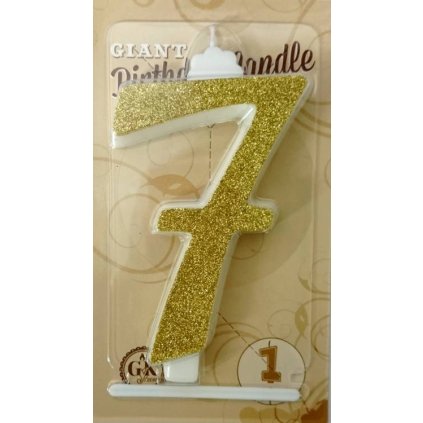 103034 svicka velka zlata cislo 7