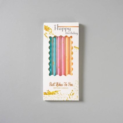 338297 svicky barevne se zlatym zdobenim 6 ks