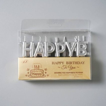 338609 svicky happy birthday stribrne 13 ks