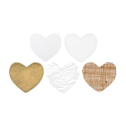 0025830 textilni svatebni konfety srdce 25 ks 600