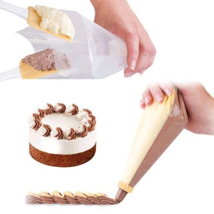 293450 trezirovaci sacek cukrarsky 35cm 100ks na dve naplne cakesicq