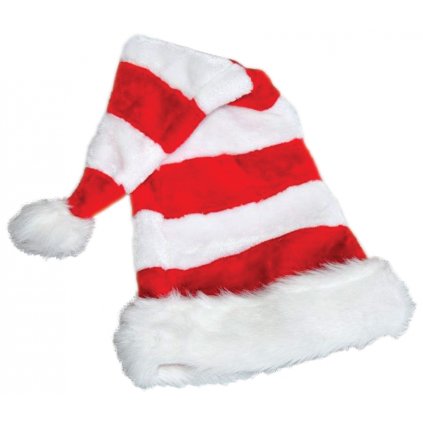 pruhova dlouha santa cepice z mekkeho plyse 50cm skvely na vanoce zimu a i karneval 201807090952411903275418