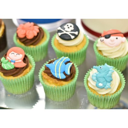 Velká sada cukrových dekorací Piráti a moře 72ks - Culpitt /18504