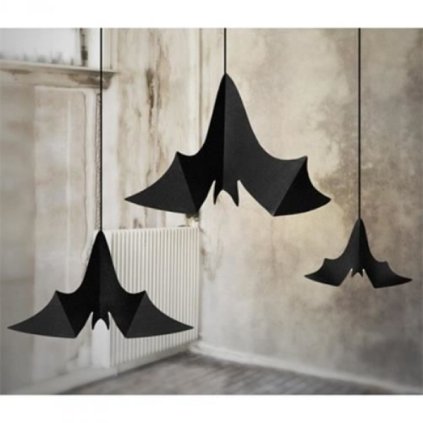 152138 1 zavesna halloween dekorace netopyri 3 ks