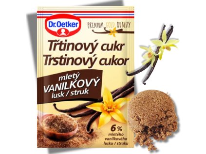 Oetker Třtinový cukr mletý vanilkový lusk 8g